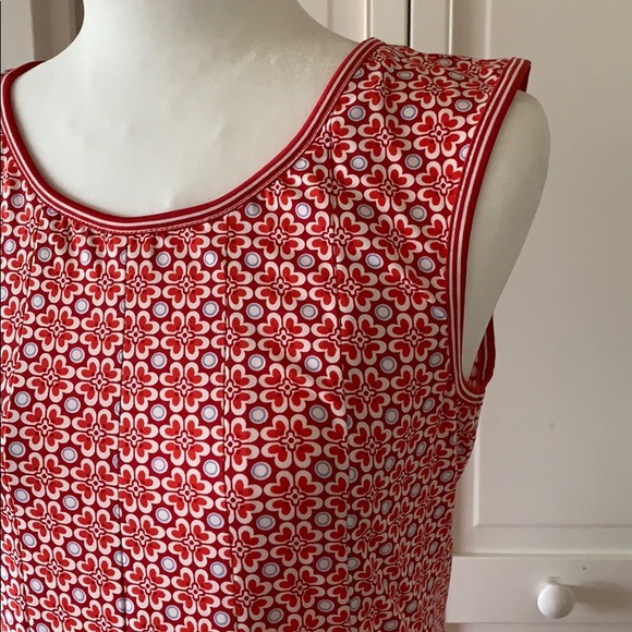 MAX STUDIO RED PRINTED SLEEVELESS JERSEY DRESS - Picture 2 of 7